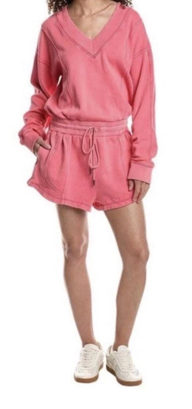 NWT Free People Movement Intercept Romper Tulip Pink Size M